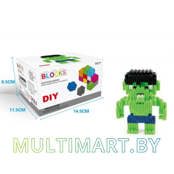 Конструктор Mini Blocks Халк (HWA1348218) картинка 3